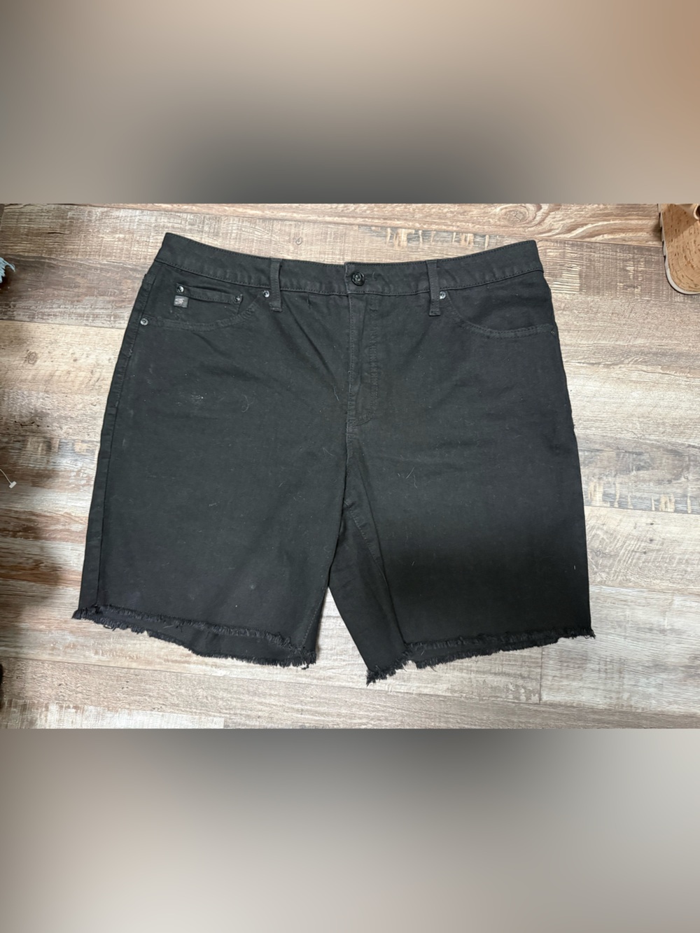 Women’s Black Cut-Off Denim Shorts